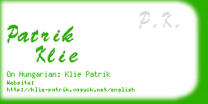 patrik klie business card